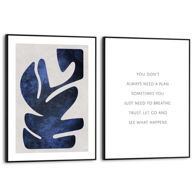 Poster REINDERS "Abstract Blue", blau (farbe bild(er): blau), B:30cm H:40cm T:1,6cm, Bilder Image
