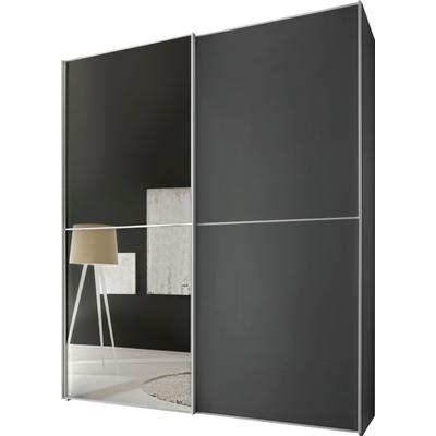 Schwebetürenschrank STAUD "Sinfonie Plus, edles Design in hochwertiger Qualität, Made in Germany", grau (vulkan), B:188cm H:222cm T:68cm, Holzwerkstoff, Schränke, Mit vier verschiedenen Ausstattungsvarianten Image