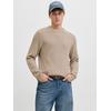 Strickpullover JACK & JONES "JJEDOVER KNIT CREW NECK SN", Herren, Gr. S, gelb (moonbeam), Strick, Obermaterial: 42% Baumwolle, 40% Polyacryl, 18% Polyester, unifarben, modisch, regular fit, Rundhals, Langarm Rippstrickbündchen, Pullover