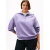 Sweatshirt TOMMY HILFIGER CURVE "CRV CLASSIC SCRIPT FLEECE 1/2ZIP", Damen, Gr. 54, lavender ash, Sweatware, Obermaterial: 77% Baumwolle, 23% Polyester, unifarben, casual, Kurzarm Bündchen, Sweatshirts, in großen Größen