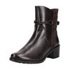 Stiefelette CAPRICE "Caprice Stiefelette Leder/Textil", Damen, Gr. 39, braun (dunkelbraun), Leder, Textil, casual, Schuhe