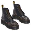 Schlupfboots DR. MARTENS "Sinclair Decayed Roses Tumbled Nappa Leder Stiefel", Damen, Gr. 38, schwarz, Leder, geblümt, modisch, Schuhe, Plateauboots, Chunky Boot mit abnehmbarem Reißverschluss