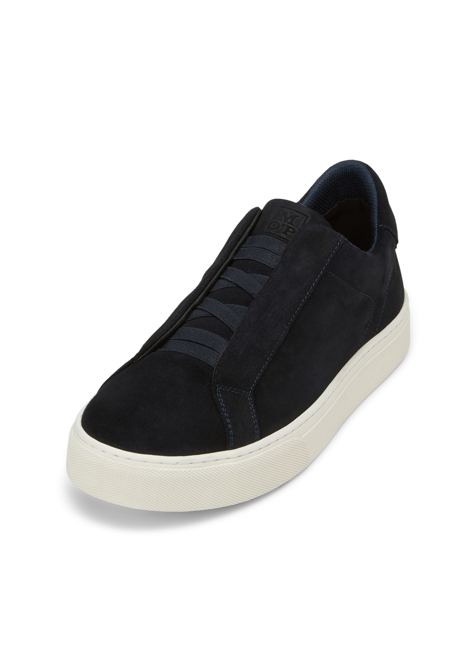 Sneaker MARC O'POLO "aus Veloursleder", Herren, Gr. 46, blau (navy), Obermaterial: 100% Leder (Rind), unifarben, Schuhe