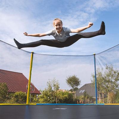 Trampolin Gartentrampolin Komplettset mit Netz Kindertrampolin Ø150 cm Grün gelb Image