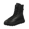 Schnürstiefelette GEOX "Geox Stiefelette Leder", Damen, Gr. 41, schwarz, Leder, casual, Schuhe