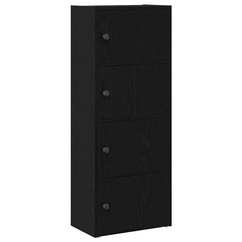 vidaXL Bücherregal Schwarz Eichen-Optik 40x24x102 cm Holzwerkstoff Image