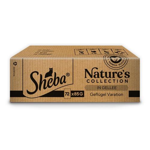 144x85g Jelly Poultry Mixed Selection Nature's Collection Sheba Wet Cat Food