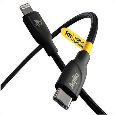 Aqiila Ladekabel CB21 USB C, Lightning 1.0 m schwarz Image