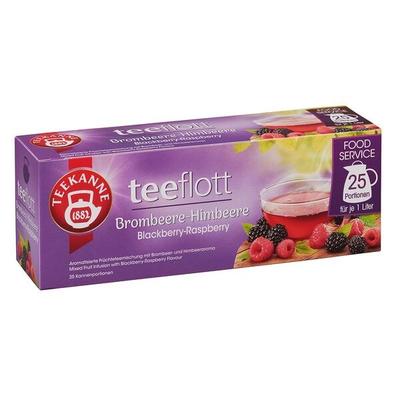 TEEKANNE Früchtetee Brombeere-Himbeere 25 Stück Kannenportion Papierkuvert lila Image