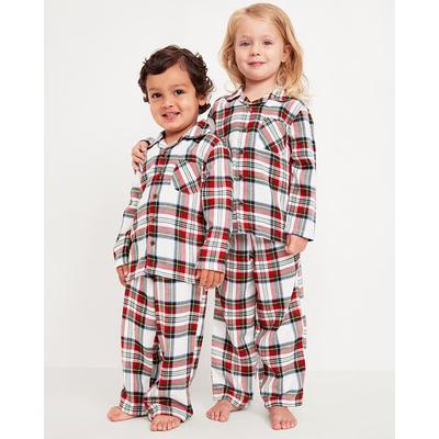Family Pajamas Plaid Home Print Red Long Sleeve Active Matching Outfits