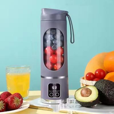 New Household Charging MINI Crushed Ice Electric Juicer Powerful Motor 450ML Large Capacity Digital Display Juice Cup