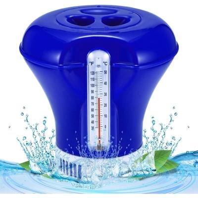 Schwimmender Produktspender, Schwimmender Dosierer mit Thermometer für Schwimmbäder, Automatischer Image