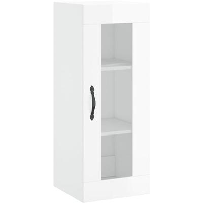 Wandschrank Hochglanz-Weiß 34,5x34x90 cm Vidaxl Image