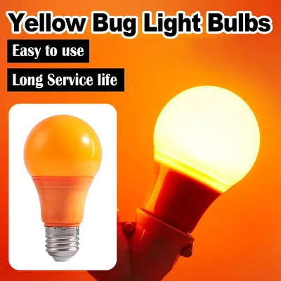 Led Yellow Bug Light Bulbs 110v/220v Flies Repellent Zapper Bulb Mosquito Repellent Lighting Dualpurpose Physical Mosquito Lamps