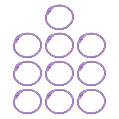 10Pcs Loose Leaf Binder Rings Book Hoops Metal Flash Card Book Binding Rings for Key Chain Index Card Scrapbooks Office Supplies