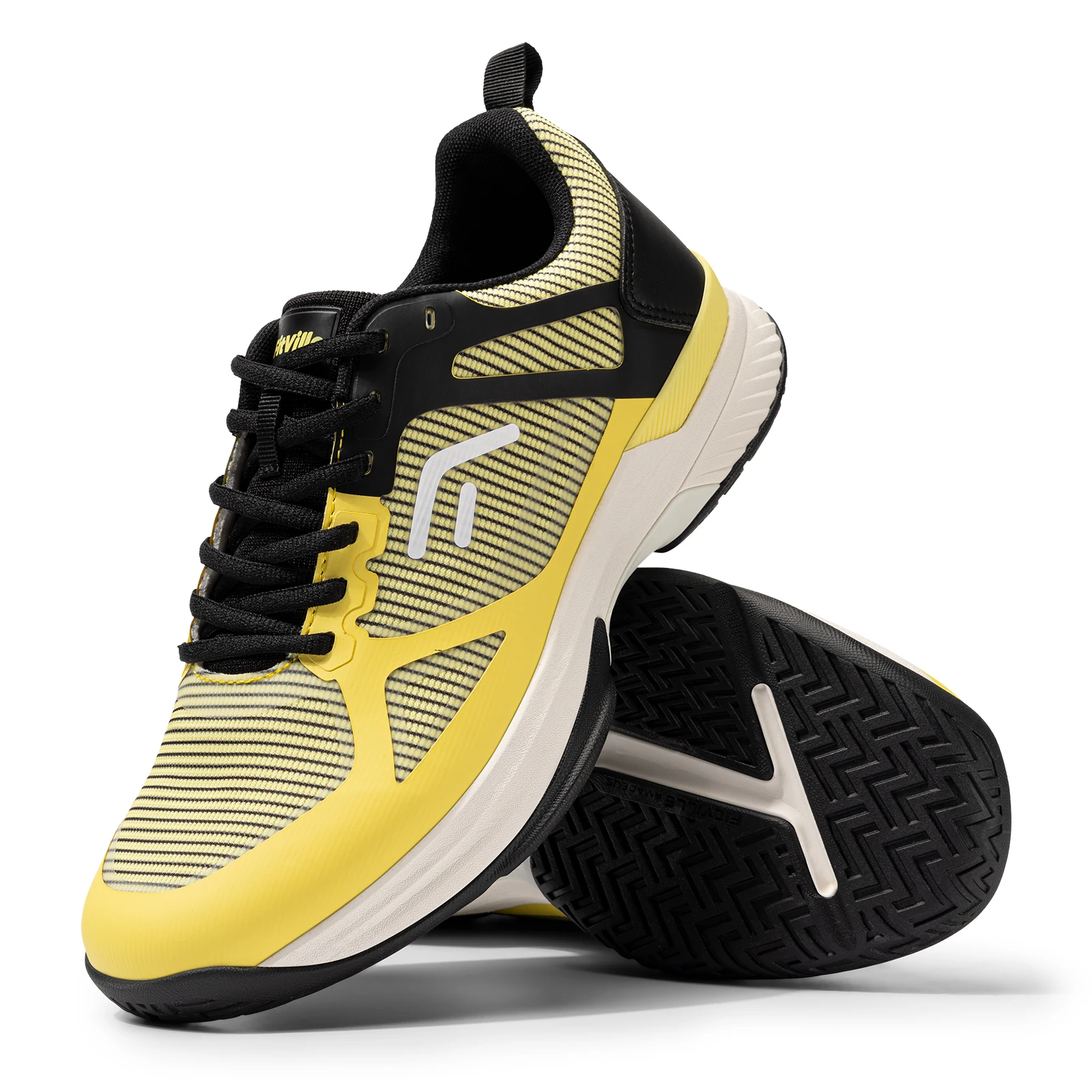 FitVille Herren breite Pickleball-Schuhe, Tennisschuhe, Full Court Tennis-Sneaker mit Fußgewölbeunterstützung, leichter, rutschfester Sportschuh Image