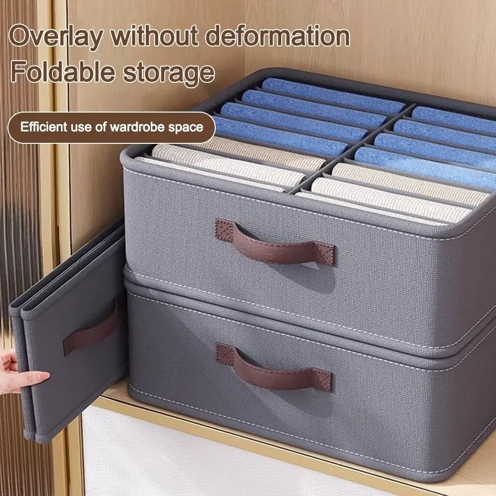14/16/24 Grids Kleiderschrank Kleidung Lagerung Organizer Verdickte Hosen Lagerung Box Hemd Kleiderschrank Organisatoren Faltbare Schublade Organizer