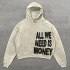 Felpa con cappuccio oversize con stampa di lettere streetwear di alta qualità streetwear vintage donna felpa Harajuku giacca gotica felpe con cappuccio Y2k da donna