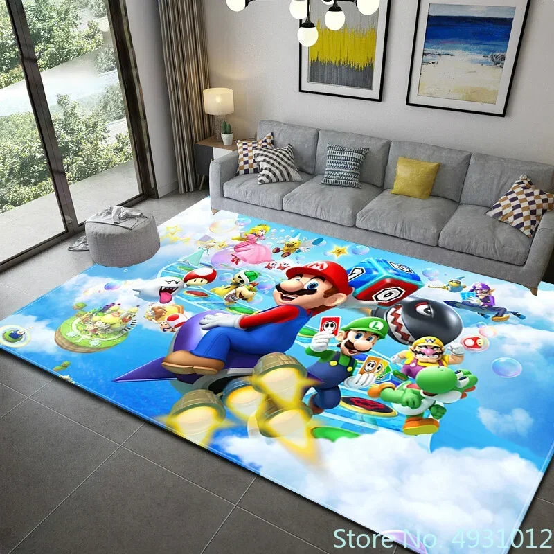 Anime 3D Druck Springenden Super Mario Teppich Cartoon Teppich Kinder Wohnzimmer Schlafzimmer Dekor Baby Kind Anti Slip Krabbeln Matte
