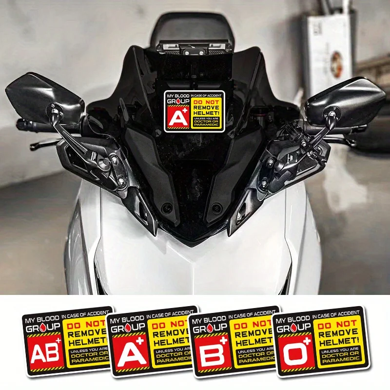 Blutgruppe Aufkleber Wasserdichter Vinyl-Aufkleber für Motorradhelm Kraftstofftank Frontverkleidung Roller | Biker Mod Dekoration Image