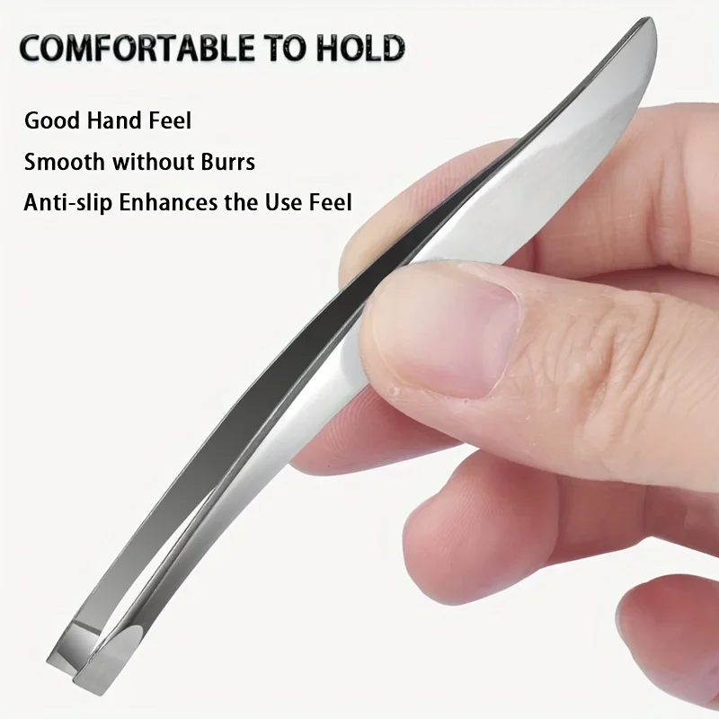 4 Stücke Spiegel Lichtkurve Pinzette Zupfen Haar Augenbraue Clip Zupfen Bart Augenbrauen Falsche Wimpern Make-Up Make-Up-Tool Set Image