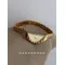 Women Watch Gold Half Moon Dial Medium Antique Fashion Niche Unique Design Ladies Quartz Watch