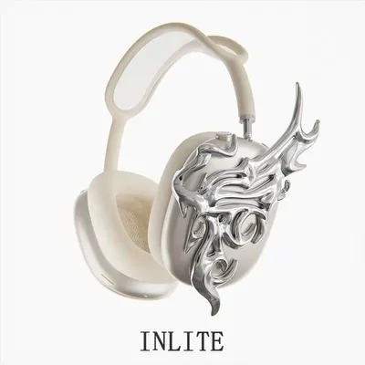Liquid Silver Wing Airpods Max Kopfhörer-Schutzhüllen, individuelle 3D-Dekoration, Airpods Max Kopfhörer-Hülle für Y2K-Zubehör Image