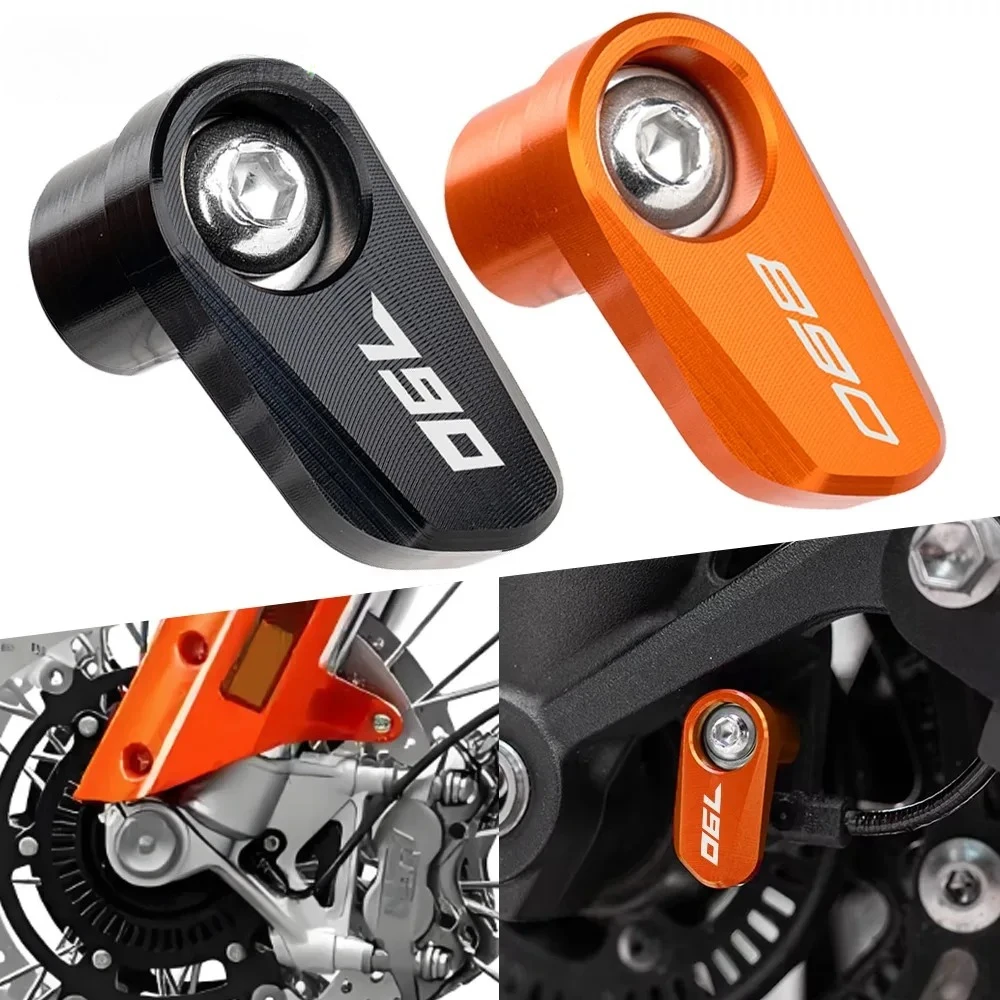 Für KTM 790 890 Abenteuer Duke 790 890 ABS 2019-2024 Motorrad Zubehör CNC Vorne Hinten Rad ABS Sensor schutz Schutz Image