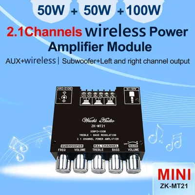 ZK-MT21 2x50W + 100W 2.1 Kanal Subwoofer Digitale Leistungsverstärkerplatine Audio Stereo BT5.0 Bass Am für Heimkino-Lautsprecher Image