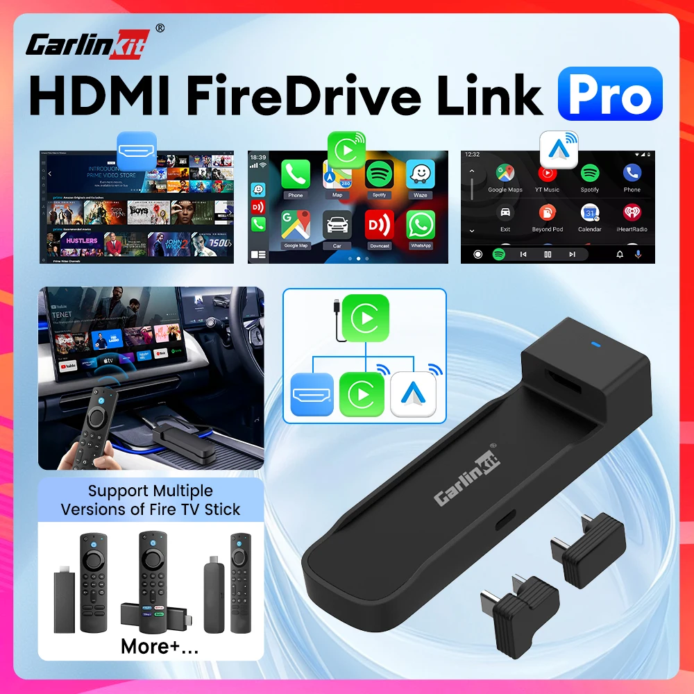 CarlinKit FireDrive Link Pro Für Fire TV Stick Unterstützung Drahtlose CarPlay Android Auto HDMI TV Streaming Box Auto Unterhaltung Box Image