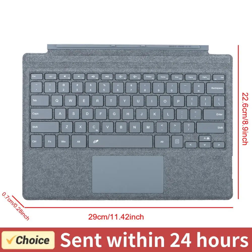 Tragbare kabellose Tastatur, 7 Farben, Hintergrundbeleuchtung, BT-Typ-Abdeckung, Tastatur, Touchpad-Tastatur für Microsoft Surface Pro 3, 4, 5, 6, 7, 7 Plus Image