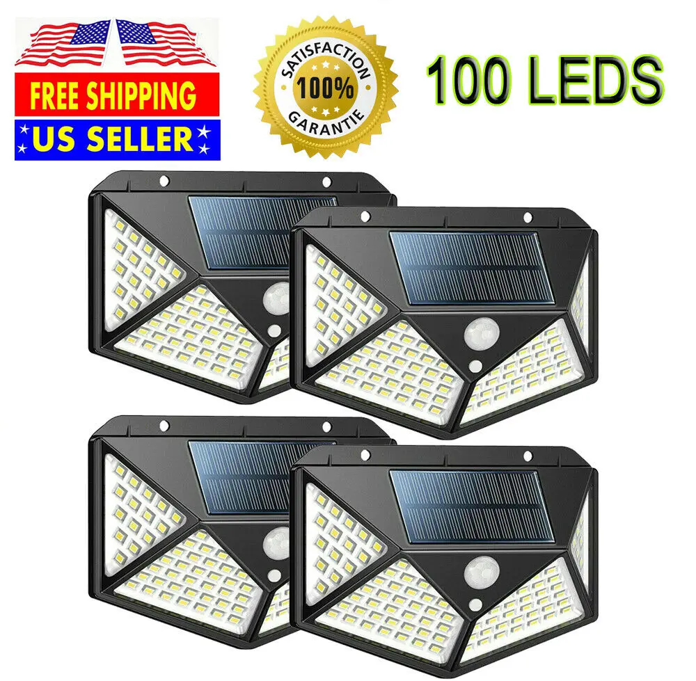 100 LED Solar Wandleuchte PIR Bewegungsmelder Outdoor Solar Straßenlaterne Gartenzaun Lichter IP65 Wasserdichte Solar Veranda Wandleuchte