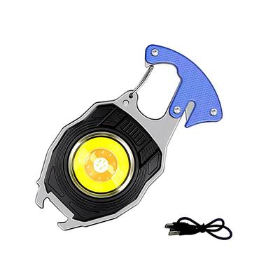 Mini LED Keychain Flashlight, JESWO Rechargeable COB LED Keychain Flashlight, Multi-Function, 550 Lumen Portable Camping Flashlights, 3 Light Modes, for Outdoor Lighting, Backup of Household