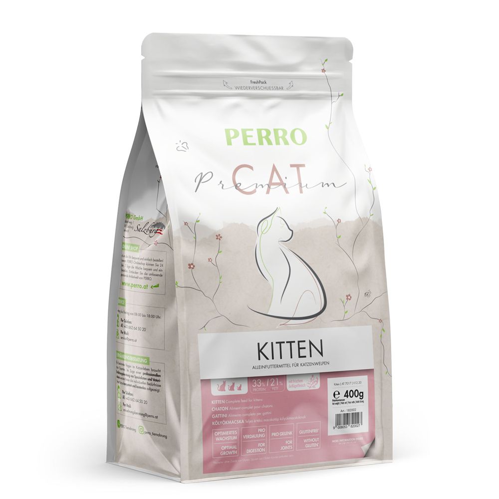 PERRO Cat Premium – Kitten Alimento secco per gattini 400 g Mangime
