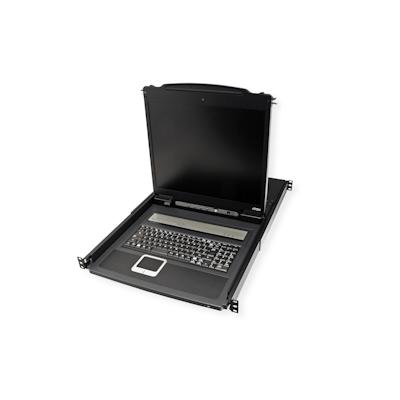ATEN CL1308N KVM-Switch, 48cm TFT, VGA, PS/2-USB, 8 Port, UK-Layout Image