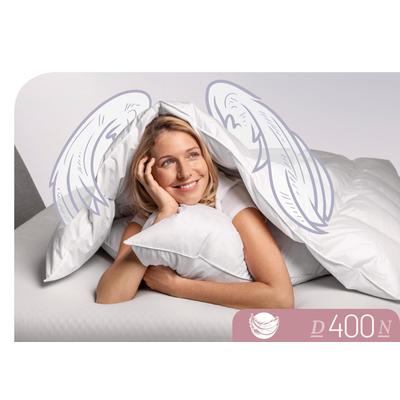 Daunenbettdecke SCHLAFSTIL "D400", weiß, B:155cm L:220cm, Bezug: 100% Baumwolle. Füllung: 90% Daunen, 10% Federn, Bettdecken, hergestellt in Deutschland, allergikerfreundlich Image