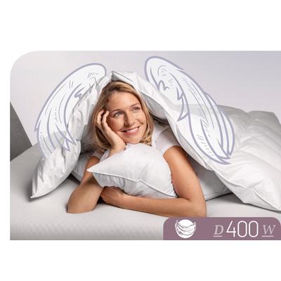 Daunenbettdecke SCHLAFSTIL "D400", weiß, B:200cm L:220cm, Bezug: 100% Baumwolle. Füllung: 90% Daunen, 10% Federn, Bettdecken, hergestellt in Deutschland, allergikerfreundlich Image
