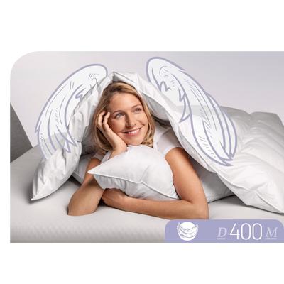 Daunenbettdecke SCHLAFSTIL "D400", weiß, B:155cm L:220cm, Bezug: 100% Baumwolle. Füllung: 90% Daunen, 10% Federn, Bettdecken, hergestellt in Deutschland, allergikerfreundlich Image
