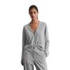 Cardigan MARC O'POLO "aus feiner Merinowolle", Damen, Gr. XXS, grau granite melange, Obermaterial: 98% Schurwolle, 2% Polyamid, unifarben, casual, slim fit, V-Ausschnitt, Langarm, Strickjacken