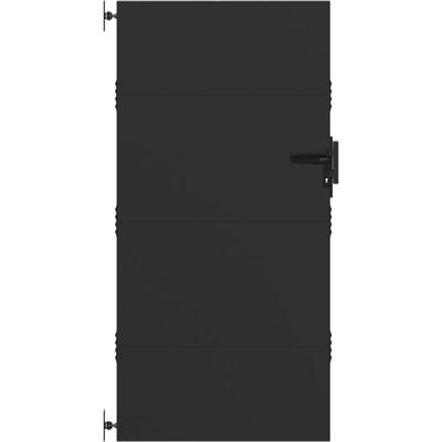 Vidaxl - Gartentor Schwarz 105 x 200 cm Pulverbeschichteter Stahl Image