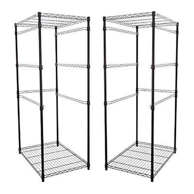 MonsterRax 2 x Storage Bin Rack (Black)