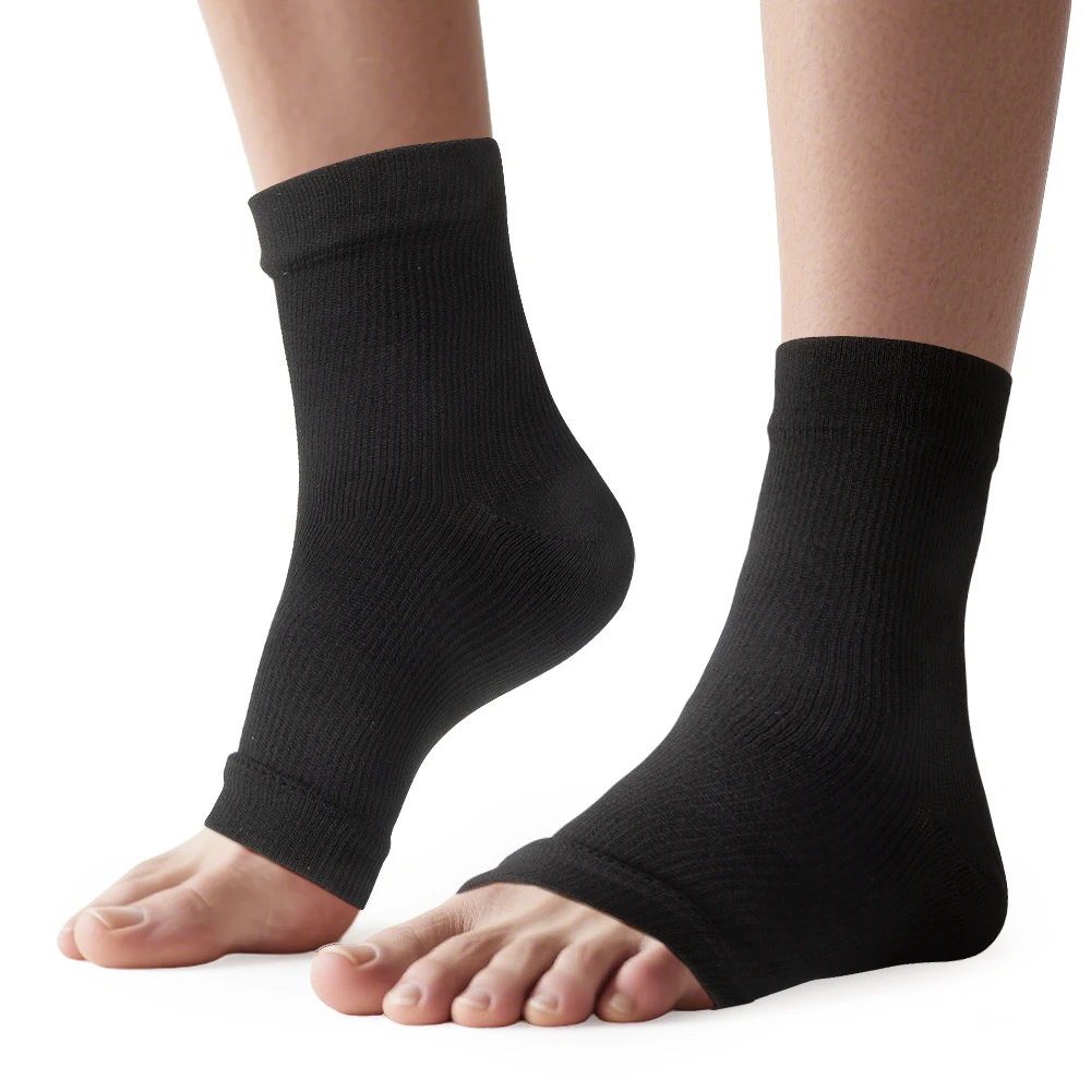 1 Paar fußlose Neuropathie-Socken, Knöchel-Kompressionsmanschette für Erwachsene, atmungsaktive Knöchelbandage für Plantarfasziitis, Verstauchung Image