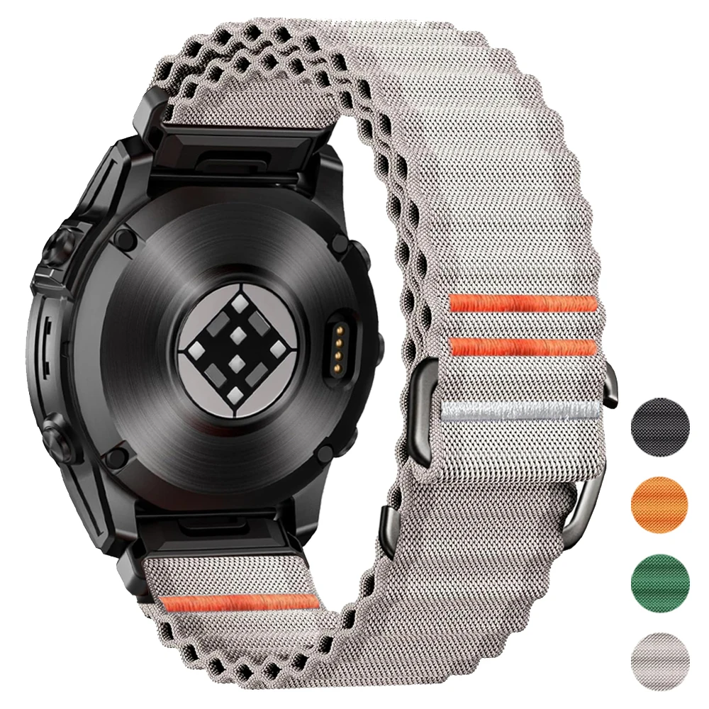 Gewebtes Nylon-Uhrenarmband für Garmin Fenix 8 E 7 7X 6 6X 5X/Epix Pro 47 mm 51 mm/TACTIX 8/Instinct 2X Armband QuickFit 26 22 mm Image