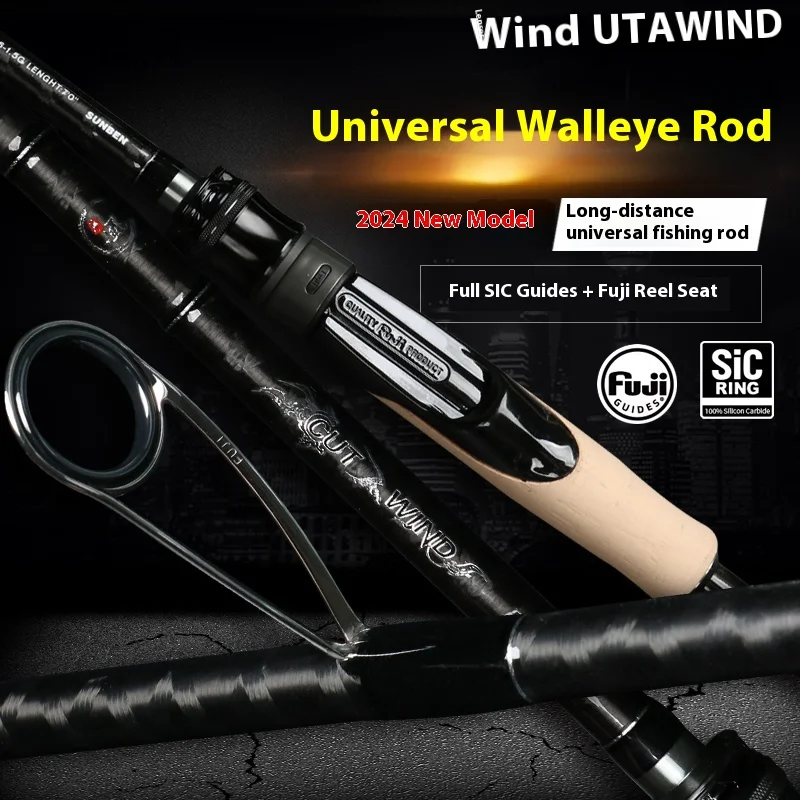 SUNBEN Wind Spinning/Casting Angelrute Leichter SIC Guide Ring Schnelle Universal Angelrute Image