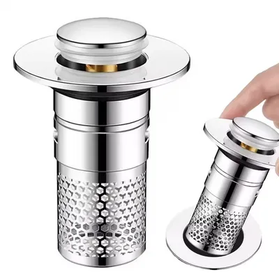 Kitchen Washbasin Sink ABS Leak Plug Floor Drain Filter Anti Odor Pop-Up Bounce Bounce Core Basin Stopper Hair Sink Strainer