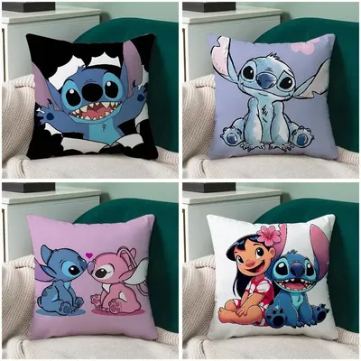 L-Lilo-StitchS Avatar-Kissenbezug, Überwurf-Kissenbezug, nordischer Vintage-Stil, Kissenbezüge für Zuhause, Wohnzimmer, Sofa, Couch, Sitzdekoration Image