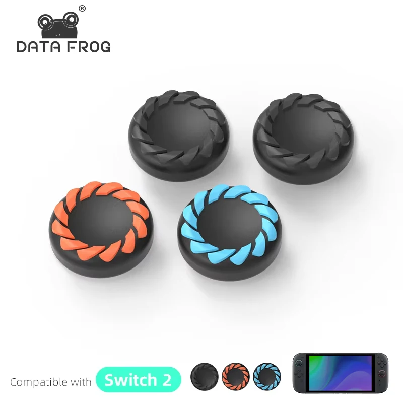 DATA FROG Silikon-Daumengriffe Rutschfeste Joystick-Abdeckungen für Switch 2 Controller NS2 Analog-Stick-Schutz Gaming-Zubehör Image