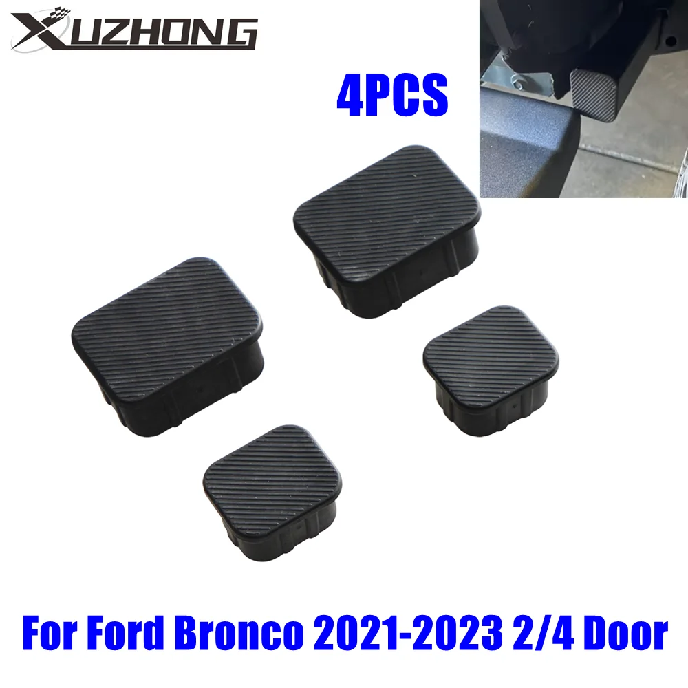 Vier Stücke Crash Bar Endkappen Vorderachse Stecker Gummi Stopper Abdeckung Schutz Für Ford Bronco 2021-2023 2/4 Tür Schwarz Image