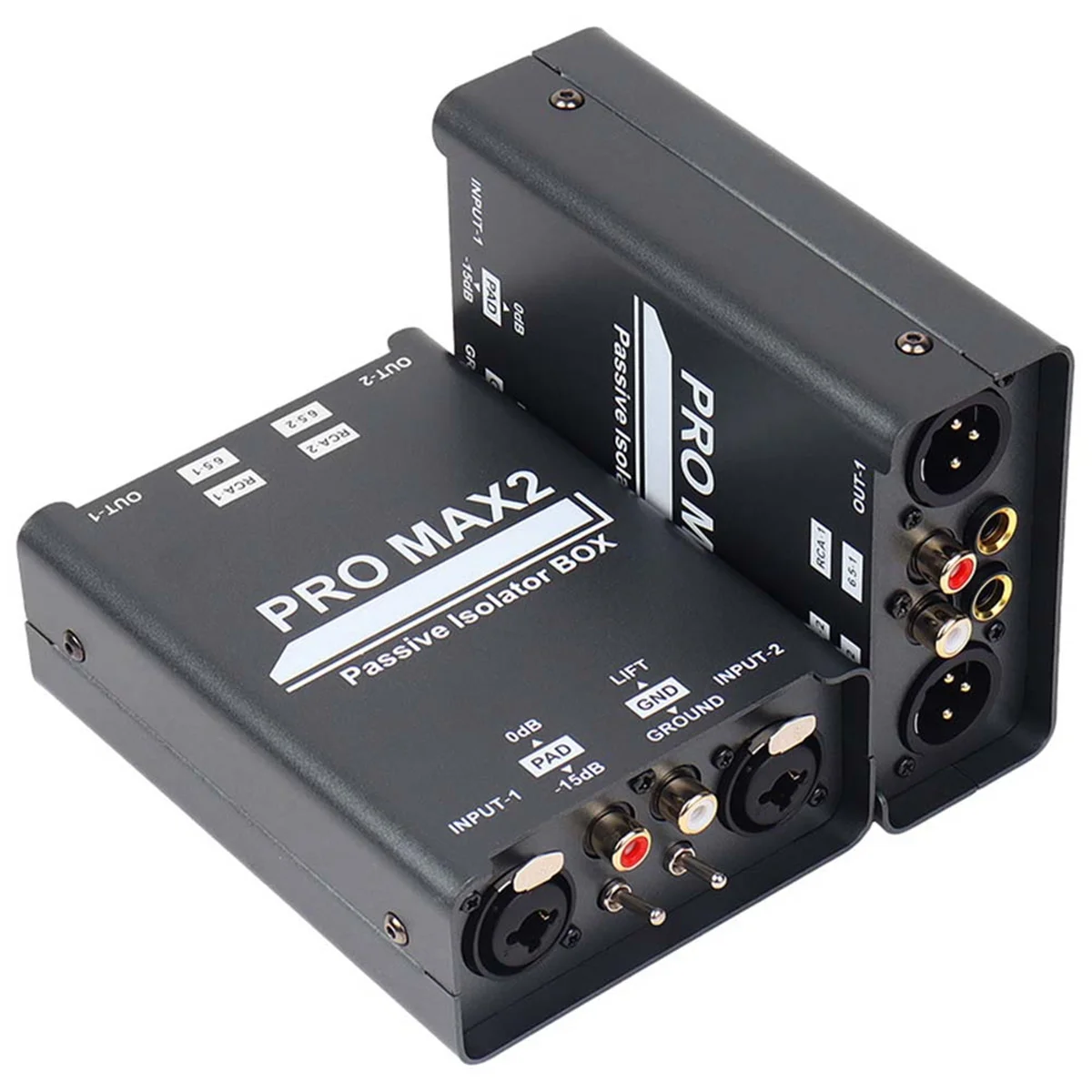 A04R-2-Way Audio Isolator Audio Current Noise Eliminator XLR 6.5 Lotus Isolator Mixer Live Broadcast