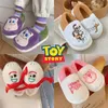 Disney Buzz Lightyear Winter Hausschuhe Frauen Schuhe Kinder Cartoon Hause Hausschuhe Männer Warme Weiche Plüsch Innen Rutschfeste Boden Hausschuhe